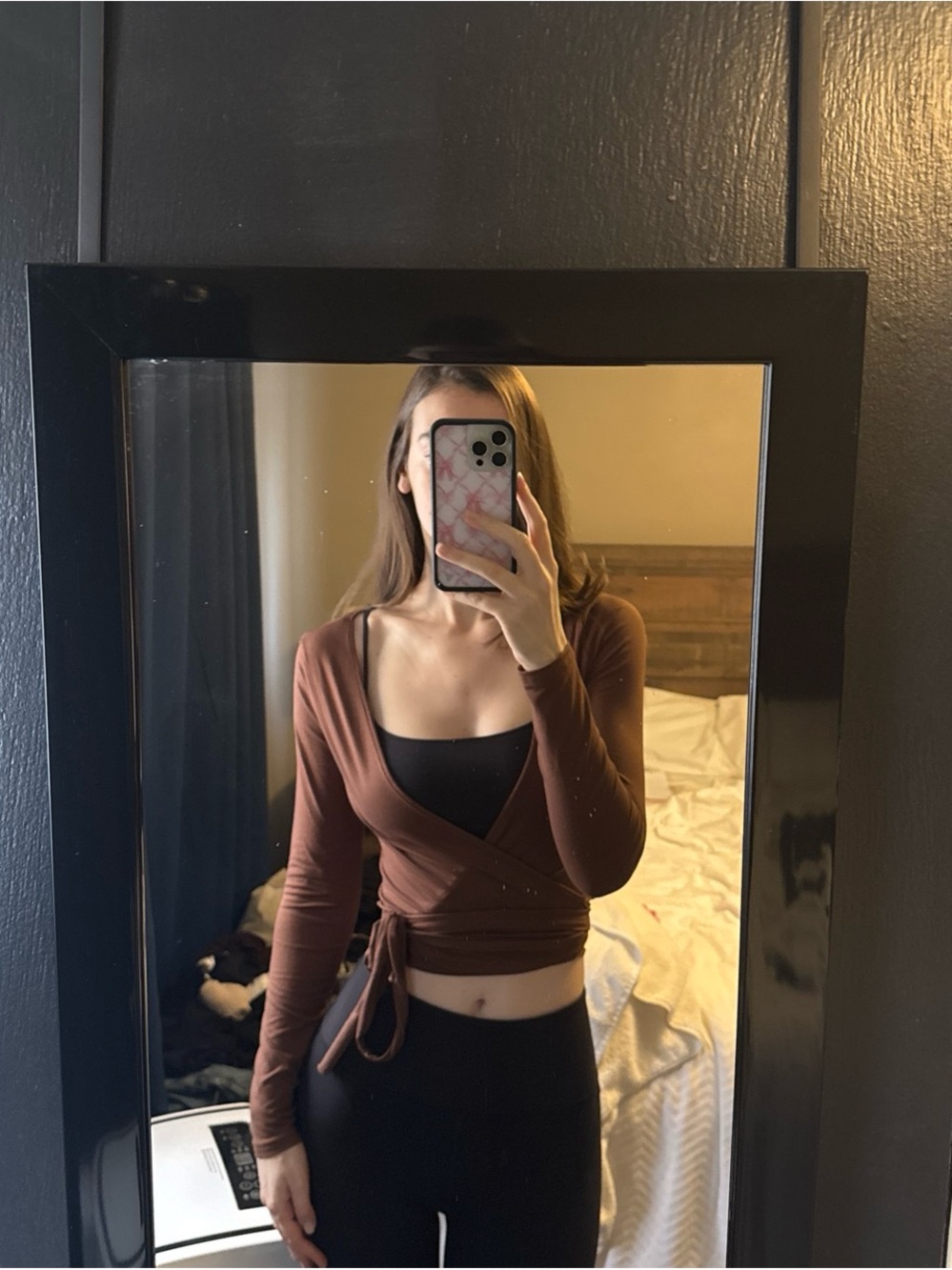 Pilates Long Sleeve Wrap Top